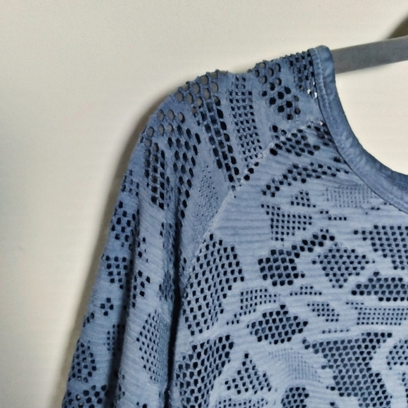 Anthropologie Saturday Sunday Sheer Blue Rinona Top Size XS - Picture 5 of 9